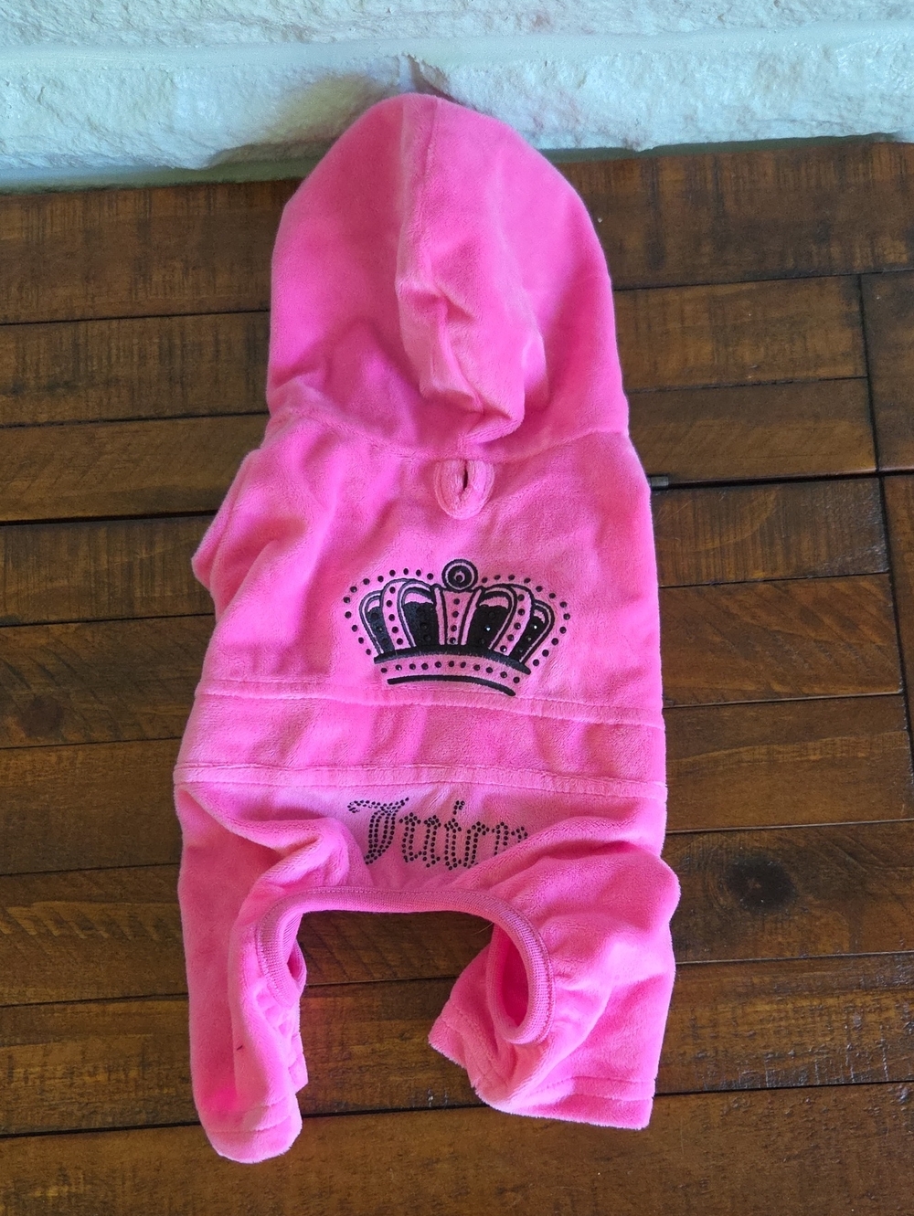 Juicy Couture Pink Rhinestone Small Dog Coat